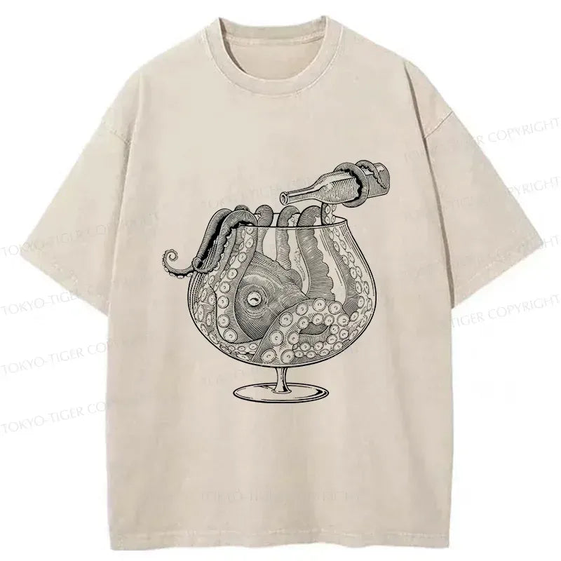 Washed Kyoto Lion T-Shirt Free Shipping