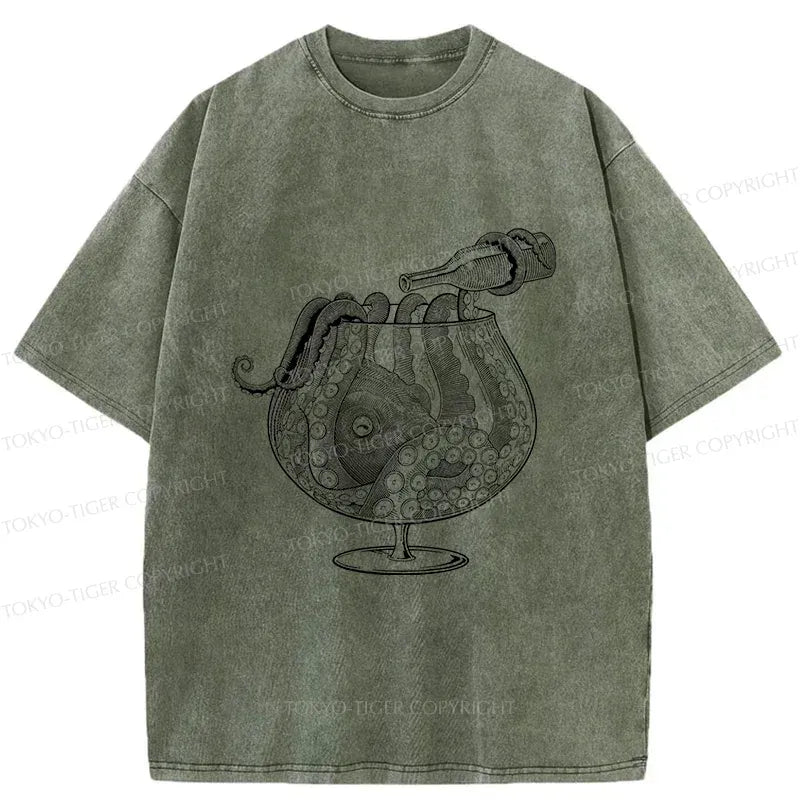 Washed Kyoto Lion T-Shirt Free Shipping