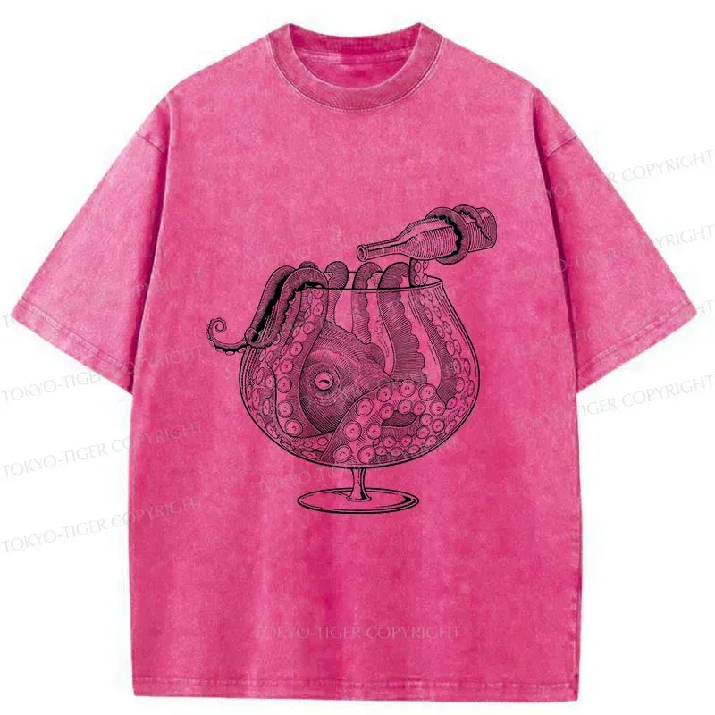 Japanese Vintage Octopus T-Shirt for Gift