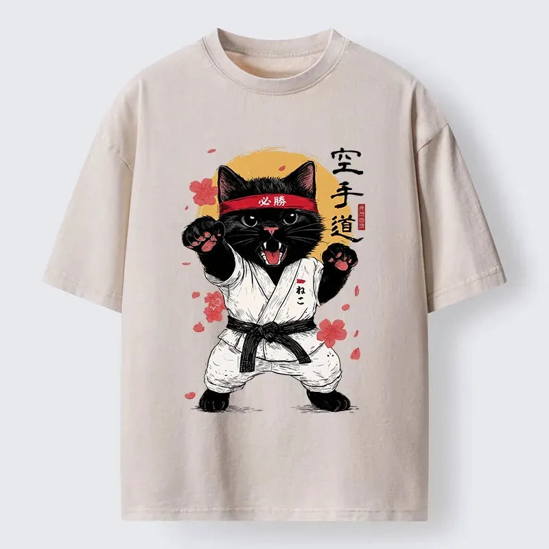 Japanese Vintage Washed T-Shirt for Daily Wear