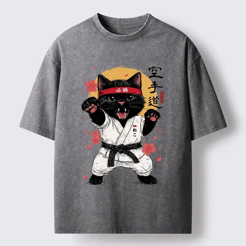 Japanese Vintage Washed T-Shirt for Daily Wear