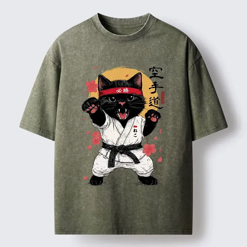 Japanese Vintage Washed T-Shirt for Daily Wear