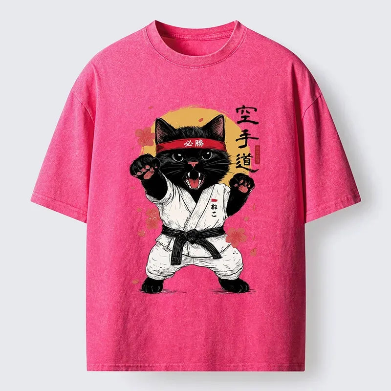 Funny Karate Cat Meme T-Shirt