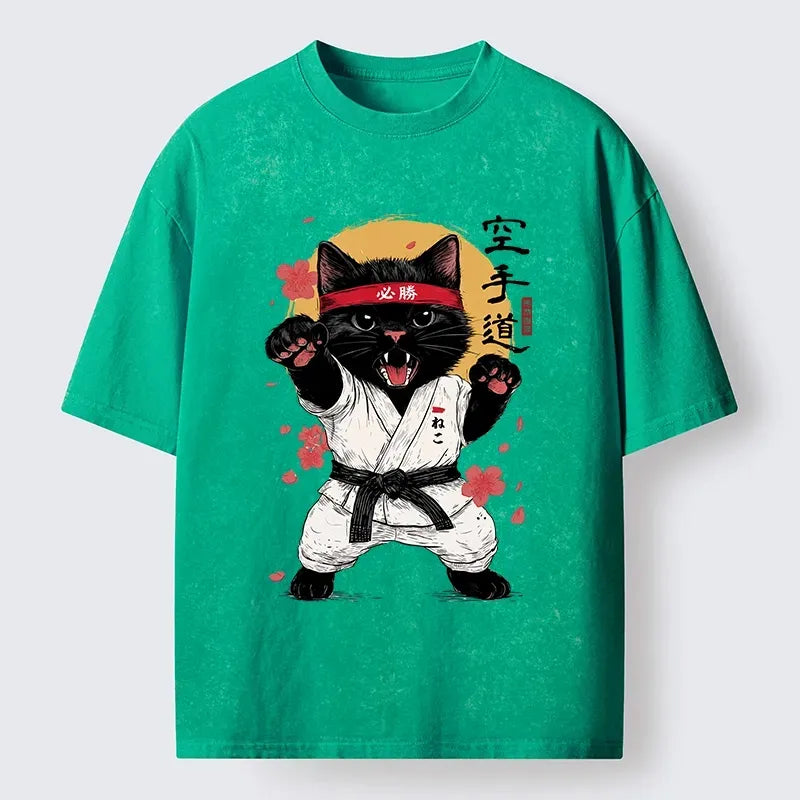 Funny Karate Cat Meme T-Shirt