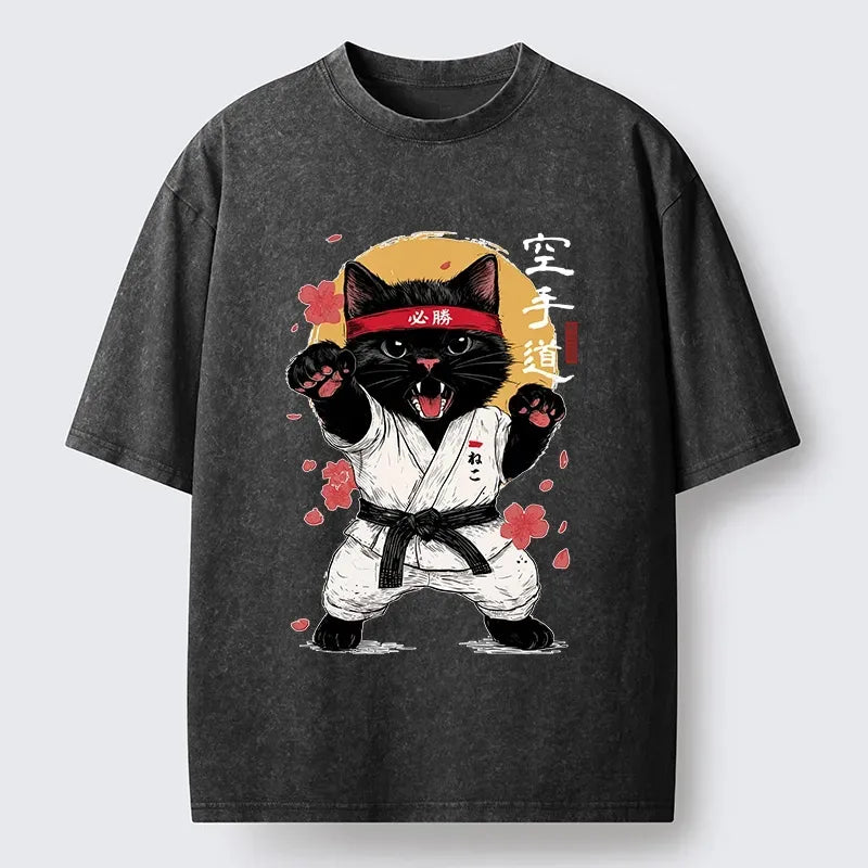 Funny Karate Cat Meme T-Shirt
