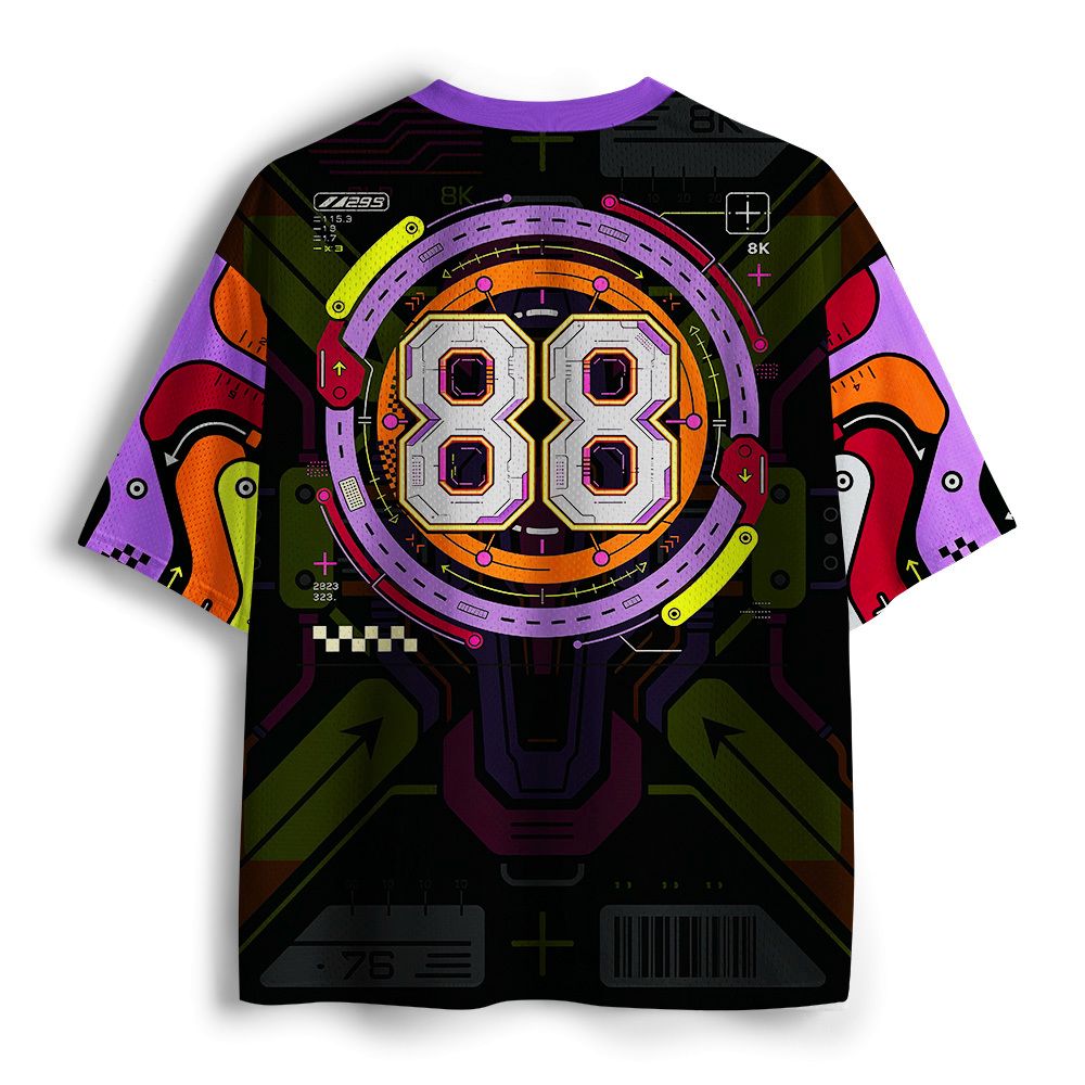 Kyoto lion mesh jersey for streetwear