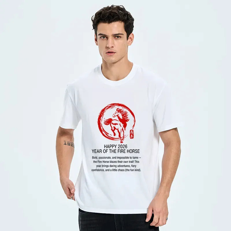 Kyoto Lion New Year Fire Horse t-shirt free shipping