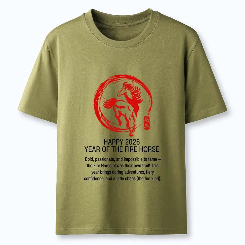 Japanese Fire Horse graphic tee on sale