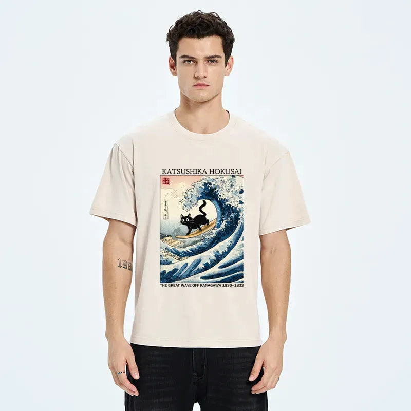 Kyoto-Lion Cat T-Shirt for Vacation