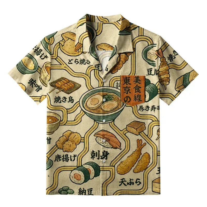 Japanese Hawaiian Shirt for Summer Vacation