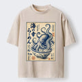 Kyoto-Lion Vintage Octopus Ramen Japanese Poster Washed T-Shirt