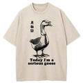 Kyoto-Lion Serious Goose Washed T-Shirt