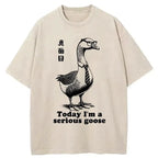 Kyoto-Lion Serious Goose Washed T-Shirt