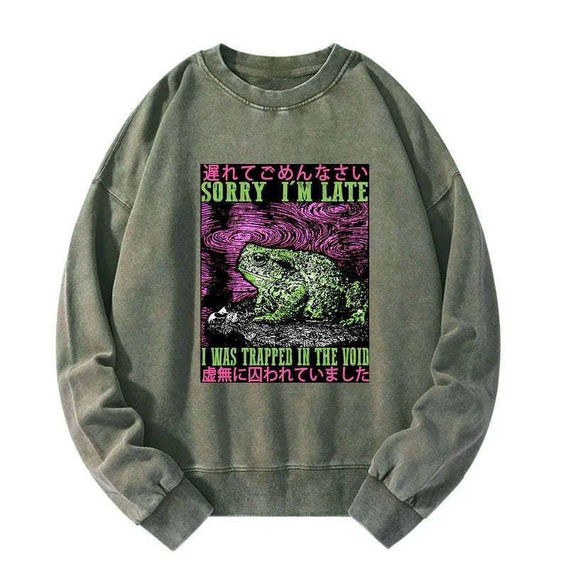 Japanese washed sweatshirt for daily wear
