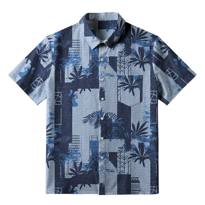 Japanese Geometric Shirt for Streetwear