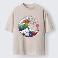 Kyoto Lion Rainbow Waves T-Shirt Gift for Him