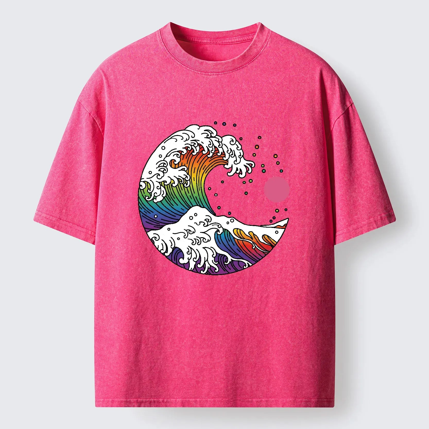 Kyoto Lion Rainbow Waves T-Shirt Gift for Him