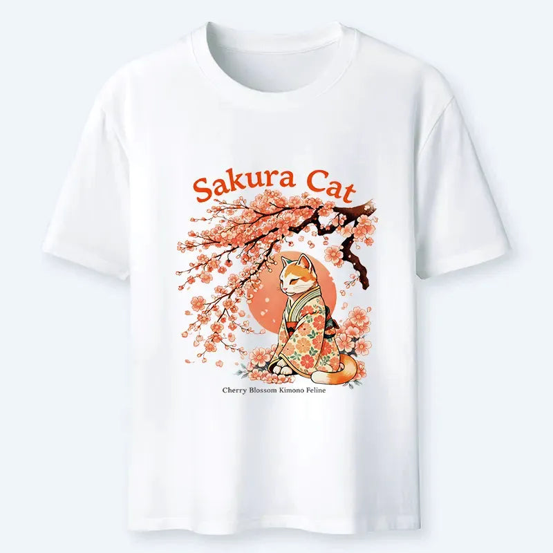 Japanese Sakura Cat T-Shirt