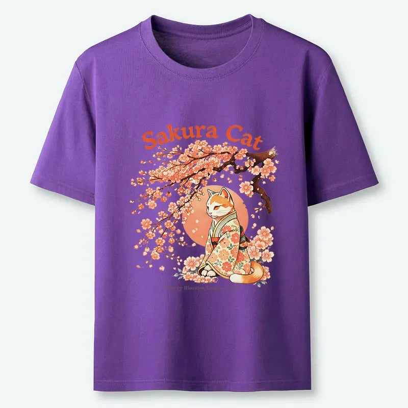 Japanese Sakura Cat T-Shirt