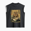 Kyoto-Lion Cute Capybara Eating Ramen Women's Washed Tank Tops