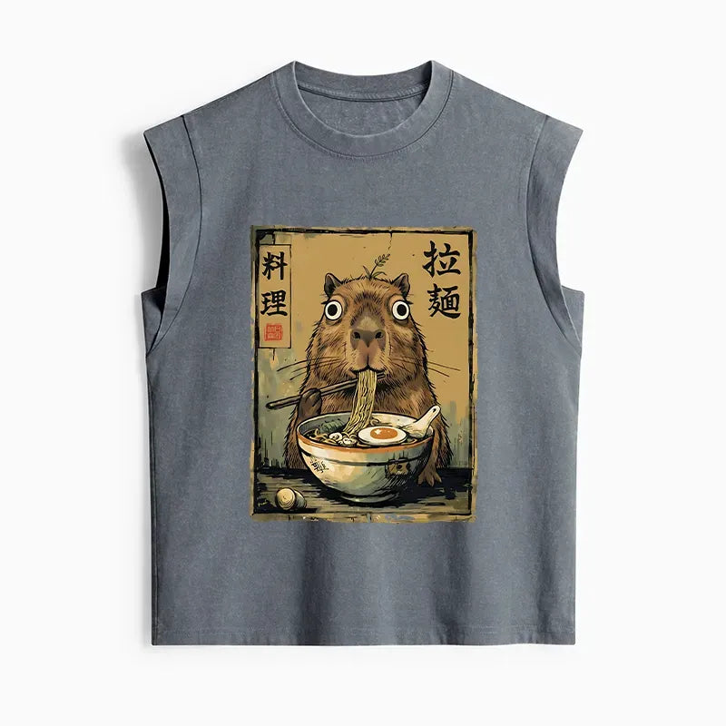 Cute Capybara Ramen Tank Top for Women