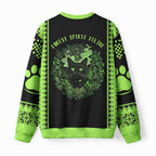 Kyoto-Lion Forest Spirit Feline Fuzzy Christmas Ugly Sweatshirt