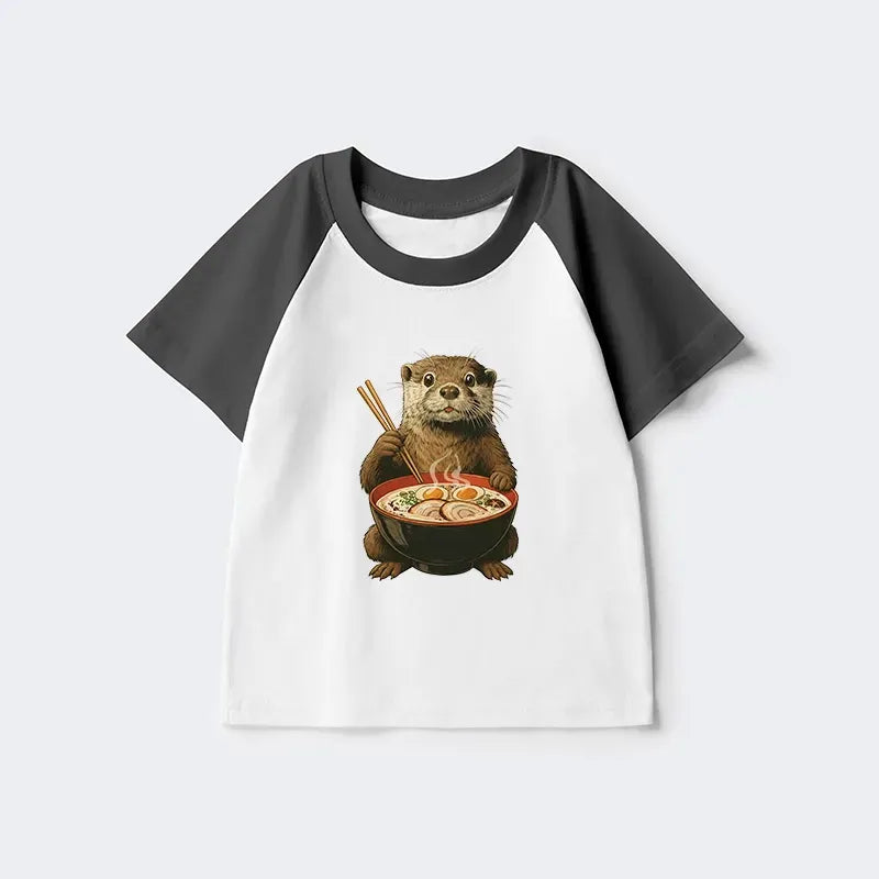 cute Japanese otter shirt for toddlers