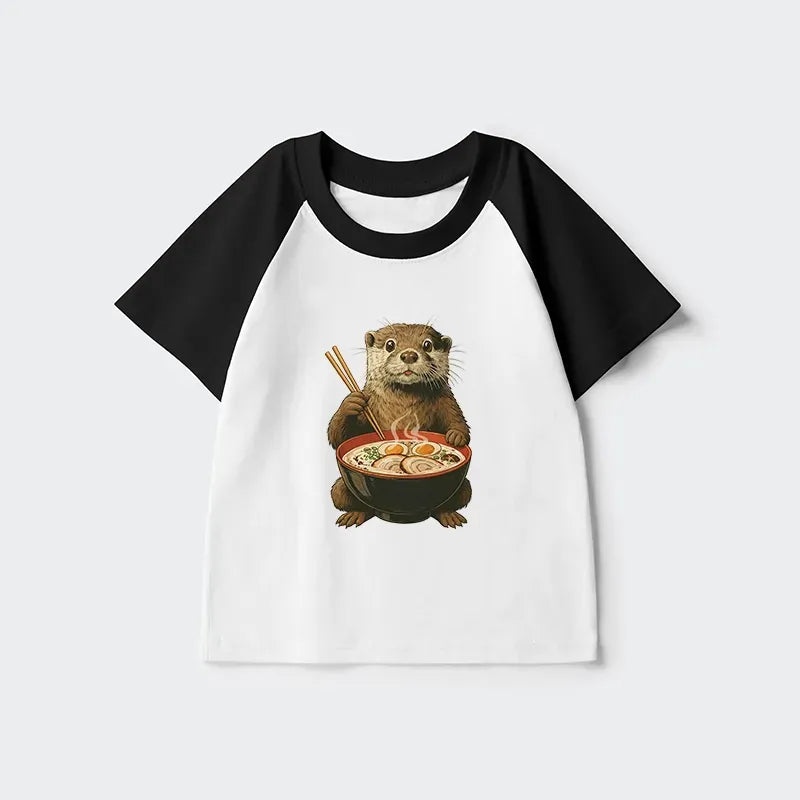 cute Japanese otter shirt for toddlers