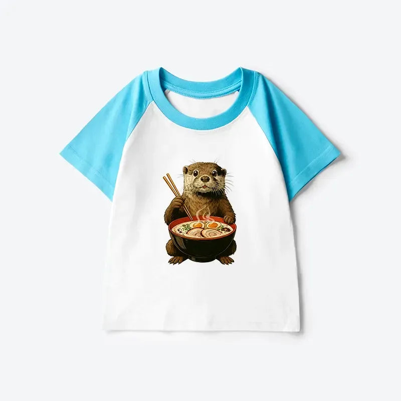 cute Japanese otter shirt for toddlers