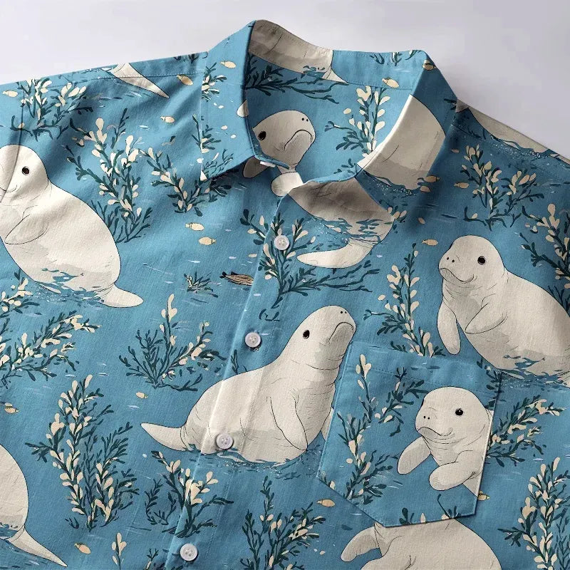 Japanese button-up shirt for daily wear