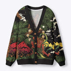Kyoto-Lion Japanese Yokai Ugly Cardigan Sweater