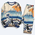 Ukiyo-e Cat Family Pajamas for Vacation