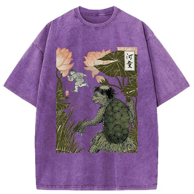 japanese kappa monster washed t-shirt