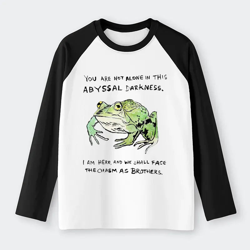 Kyoto-Lion Support Your Frog Friends Raglan Long Sleeve T-shirt