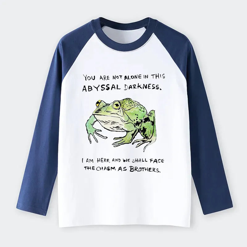 Kyoto-Lion Support Your Frog Friends Raglan Long Sleeve T-shirt