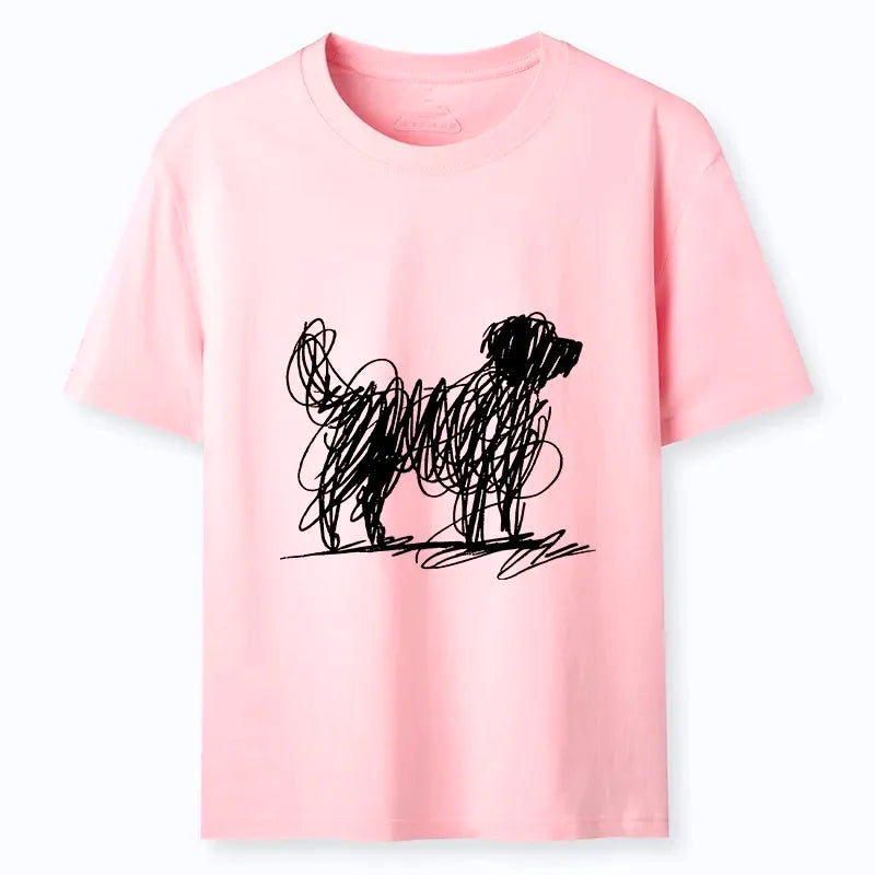 Kyoto-Lion Scribble Dog Art Funny Vibe Classic T-Shirt