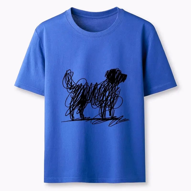 Kyoto-Lion Scribble Dog Art Funny Vibe Classic T-Shirt