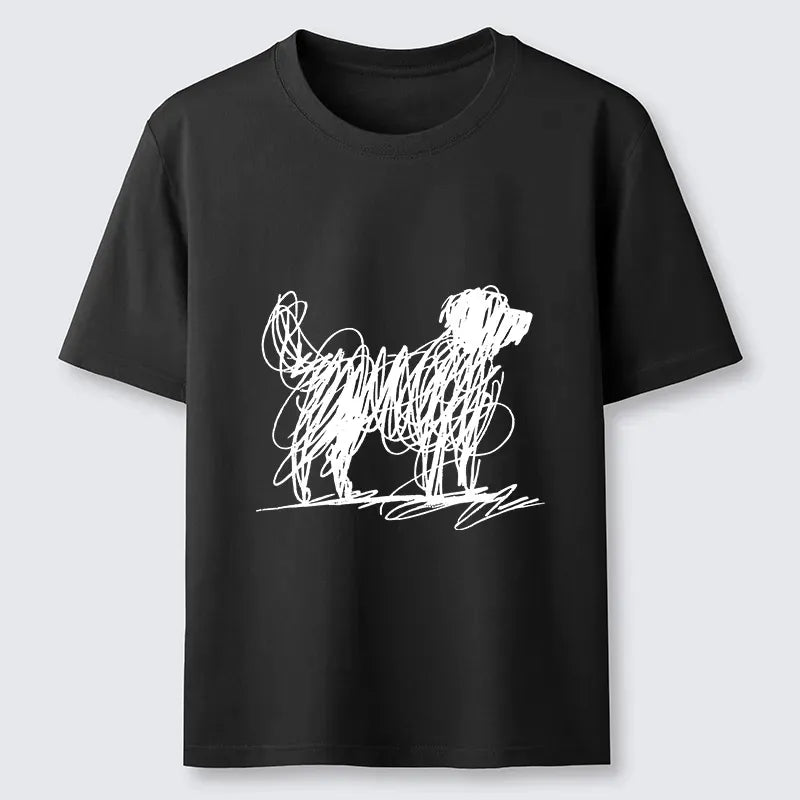 Kyoto-Lion Scribble Dog Art Funny Vibe Classic T-Shirt