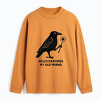 Japanese Crow Long Sleeve T-Shirt Trendy