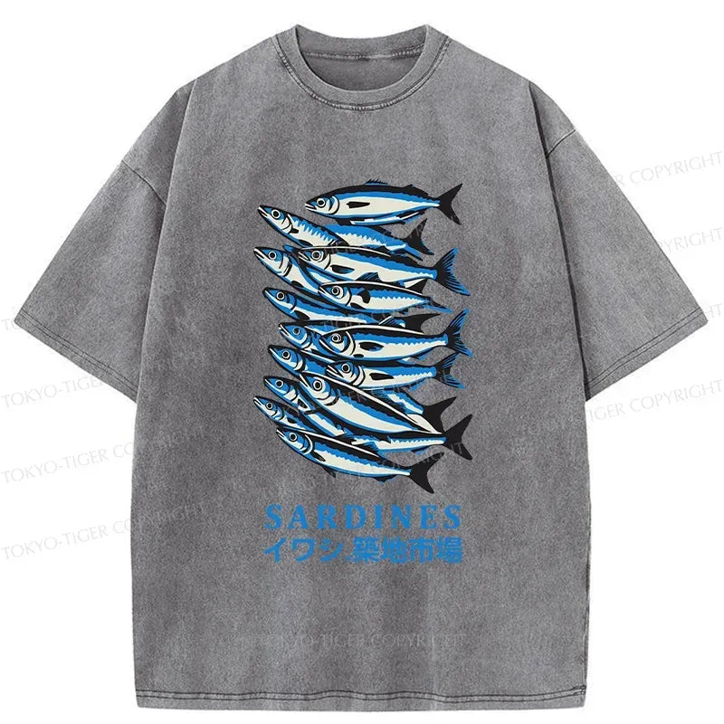 Kyoto-Lion Tokyo Fish Market Japan Washed T-Shirt