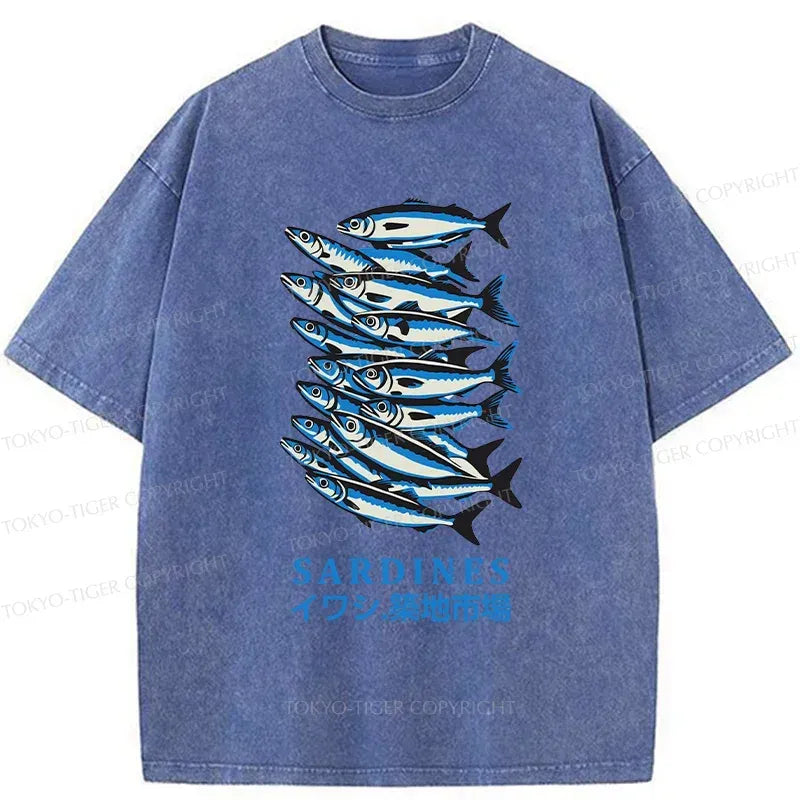 Kyoto-Lion Tokyo Fish Market Japan Washed T-Shirt