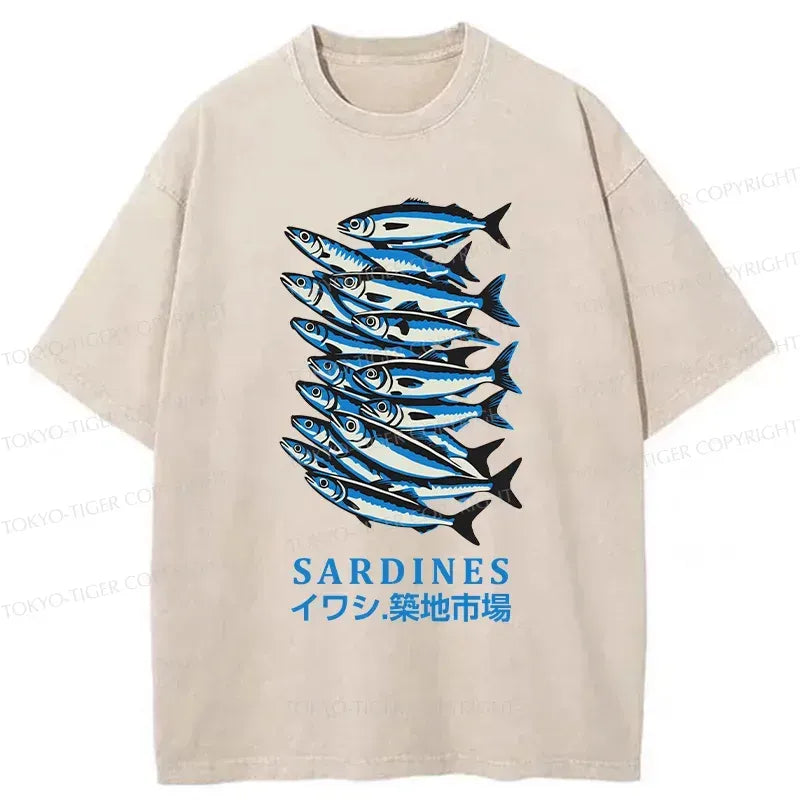 Kyoto-Lion Tokyo Fish Market Japan Washed T-Shirt