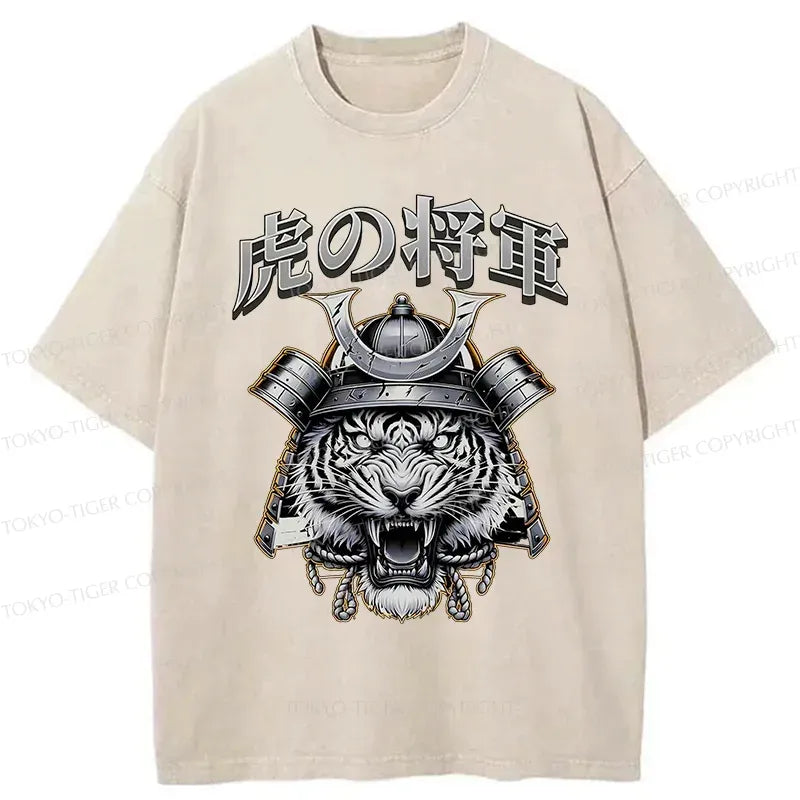 Kyoto-Lion Tiger General Washed T-Shirt