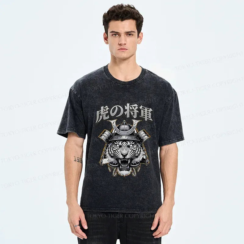 Kyoto-Lion Tiger General Washed T-Shirt