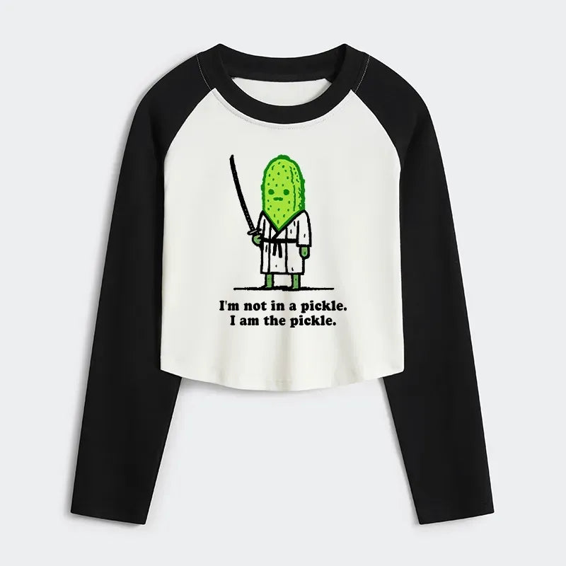 Funny Cucumber Samurai T-Shirt for Women
