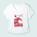 Sakura Wave T-Shirt for Women Casual