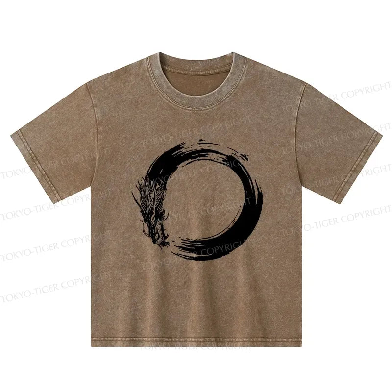 Japanese Dragon Kids Washed T-Shirt