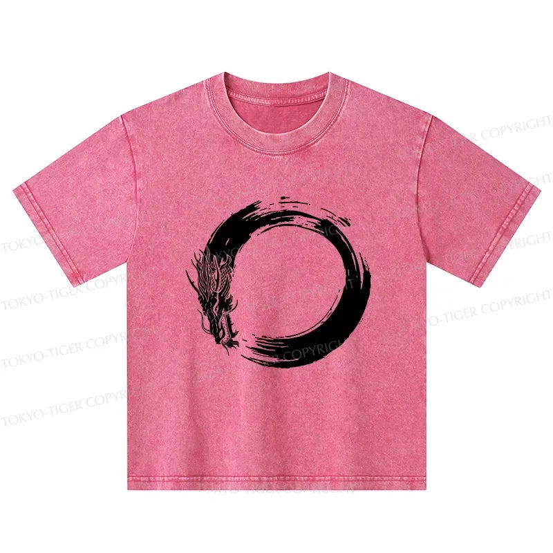 Japanese Dragon Kids Washed T-Shirt