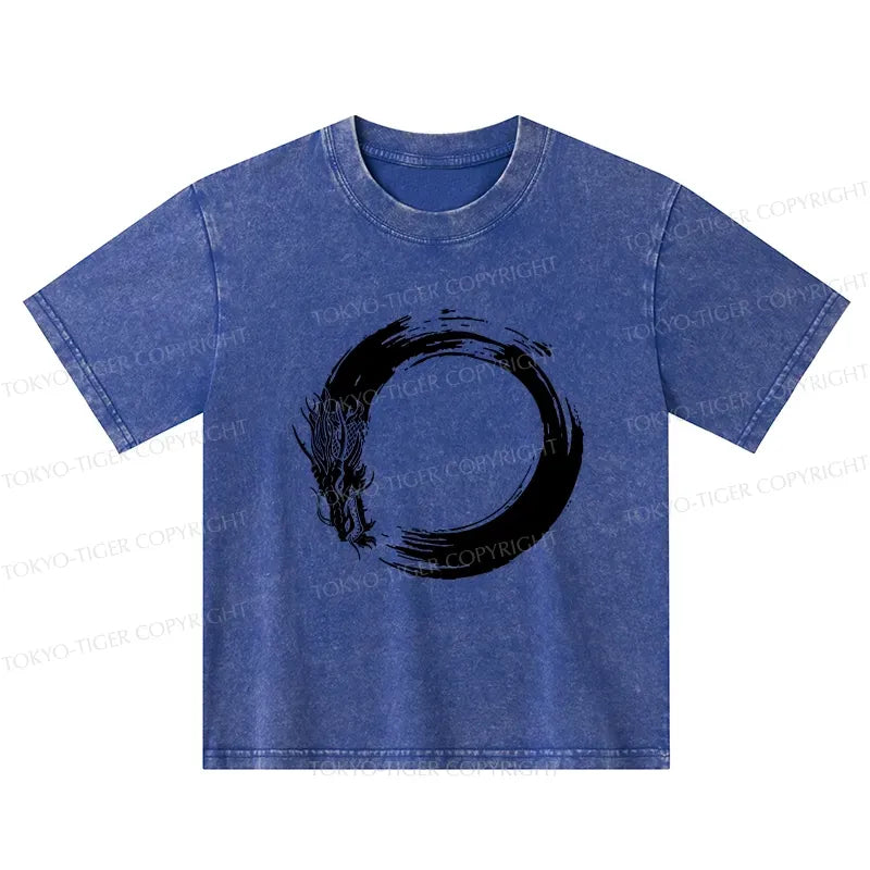 Japanese Dragon Kids Washed T-Shirt