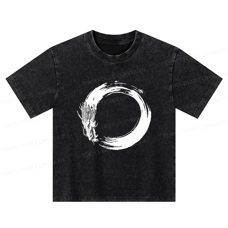 Japanese Dragon Kids Washed T-Shirt